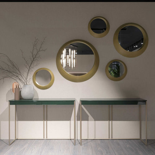 Consolle design minimalista - ELLA - LEMA Home - in rovere / con supporto in bronzo / rettangolare
