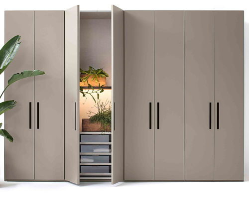 Armadio contemporaneo - ELLEVI  - LEMA Home - in legno laccato brillante / in metallo / in melaminico