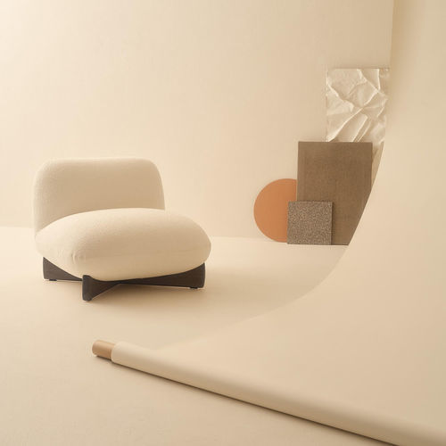 Poltrona contemporanea - HASU - LEMA Home - in tessuto / in legno / bianca