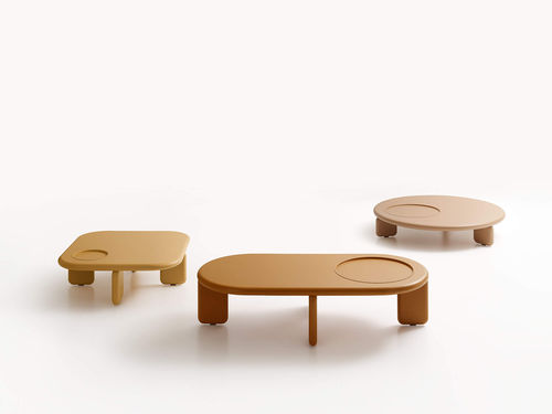Tavolino basso contemporaneo - ORION - LEMA Home - in metallo / con supporto in metallo / rettangolare