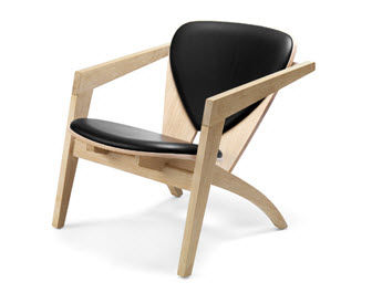 Poltrona contemporanea - GE 460 BUTTERFLY - Getama Danmark - in pelle / di Hans J. Wegner