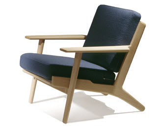 Poltrona contemporanea - 290 EASAY CHAIR - Getama Danmark - in pelle / di Hans J. Wegner