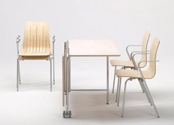 Tavolo contemporaneo - 05800 - Getama Danmark - in acero / rettangolare / pieghevole