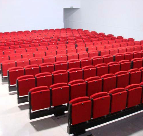 Poltrona per auditorium contemporanea - SACER 10 - Ezcaray International Seating - in tessuto / pieghevole / rossa