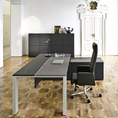 Poltrona direzionale contemporaneo - MAX - Frezza - in pelle / in legno / in acciaio