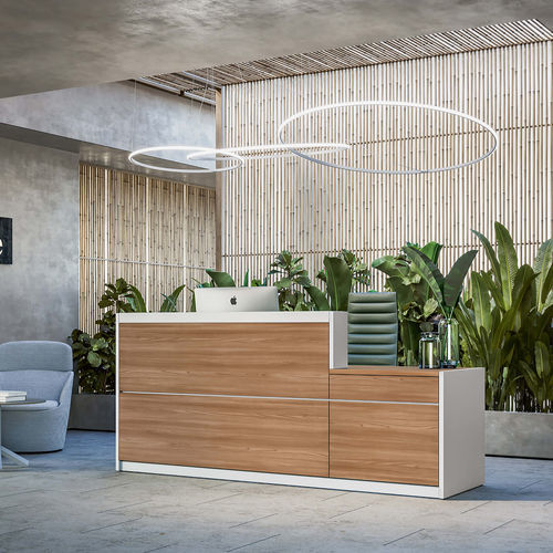 Banco reception modulare - VOGUE - Frezza - d'angolo / a U / in legno