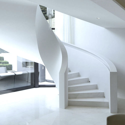 Scala elicoidale - BURGHLEY - elite metalcraft - con gradini in pietra / con struttura in calcestruzzo / contemporanea