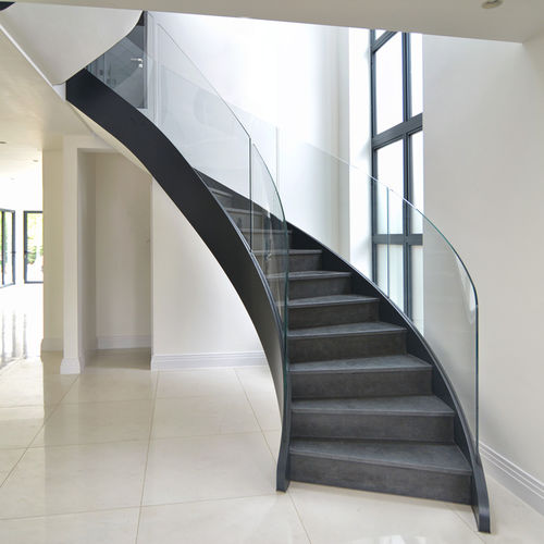 Scala elicoidale - NORTHUMBERLAND - elite metalcraft - con gradini in metallo / con struttura in vetro / contemporanea