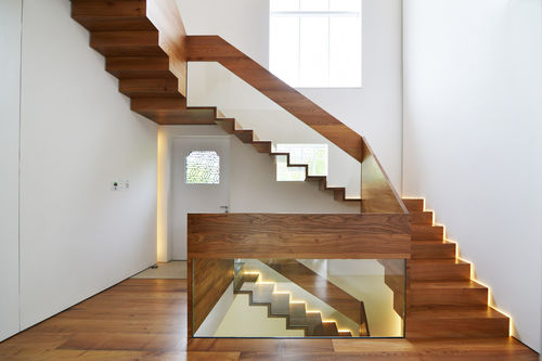 Scala a L - DALEHAM GARDENS - elite metalcraft - dritta / con gradini in legno / con struttura in metallo