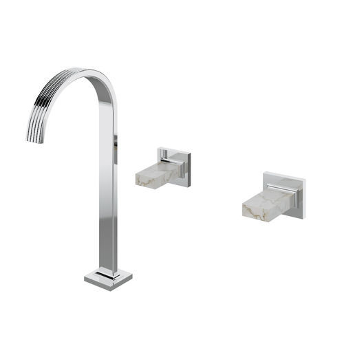 Miscelatore doppio comando per lavabo - RWIT 7A85 CC K_ - Rubinetterie Treemme - da appoggio / da parete / in metallo cromato