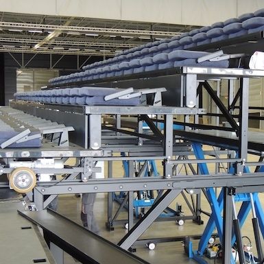 Poltrona per auditorium contemporanea - RETRACLIFT - MASTER INDUSTRIE - in tessuto / imbottita / pieghevole