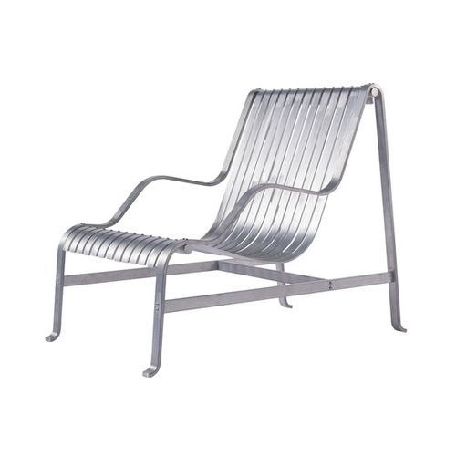 Poltrona contemporanea - VENDICARI SILVER - Cappellini - in alluminio / in alluminio spazzolato / in acciaio inossidabile