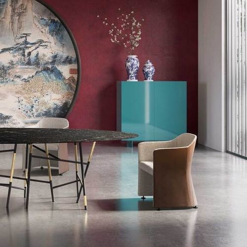 Sedia contemporanea - SAN SIRO PLUS - Cappellini - da interno / in pelle / in tessuto
