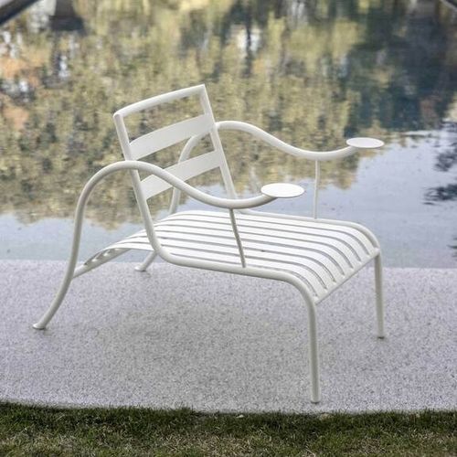 Poltrona contemporanea - THINKING MAN'S  - Cappellini - in acciaio / in acciaio inossidabile / bianca