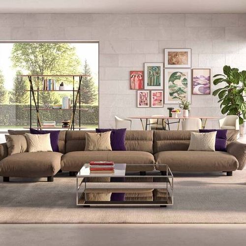Tavolino basso contemporaneo - FLOE - Cappellini - in vetro fumè / con supporto in metallo / quadrato