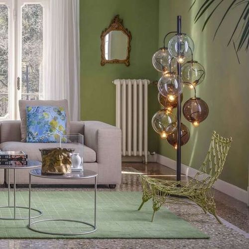 Lampada da terra - MELTDOWN - Cappellini - in metallo / in vetro soffiato / contemporanea
