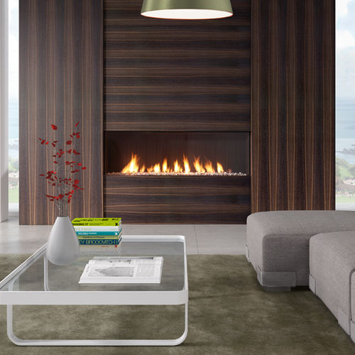 Camino a gas - MG-140/38 - HERGÓM - da incasso / Faccia singola / con focolare aperto