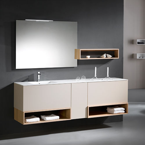Mobile lavabo doppio - BOXY - Naxani - sospeso / in MDF / contemporaneo
