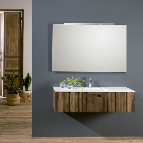 Mobile lavabo sospeso - VALNÖT - Naxani - in legno massiccio / in marmo / contemporaneo