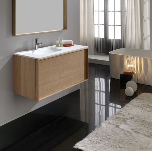 Mobile lavabo sospeso - AALTO - Naxani - in legno / contemporaneo / con cassetti