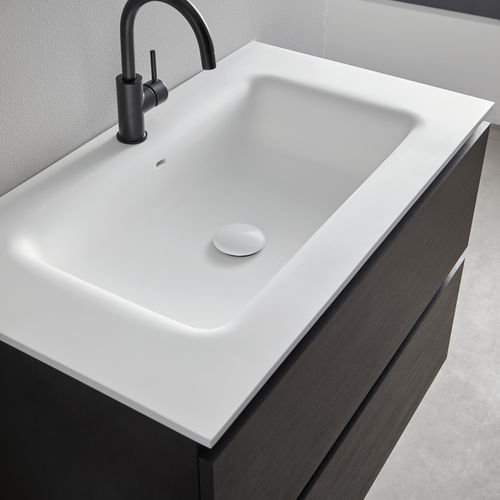 Lavabo da incasso - DARITO - Naxani - in Solid Surface / con piano integrato / multiplo