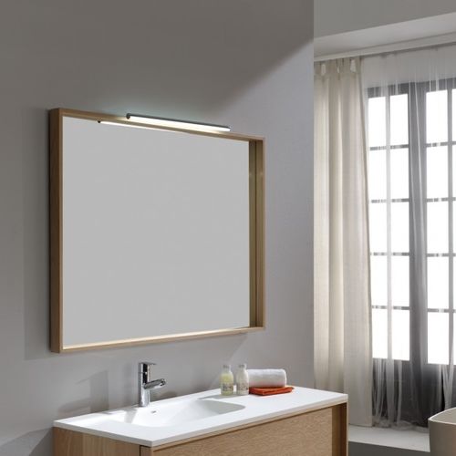 Specchio da bagno a muro - AALTO - Naxani - contemporaneo / rettangolare / in legno