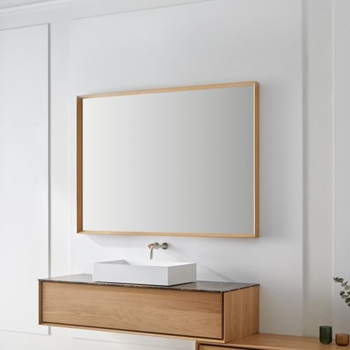 Specchio da bagno a muro - PRENN - Naxani - contemporaneo / rettangolare / luminoso