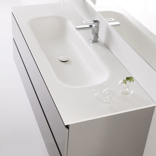 Lavabo da incasso - ARAN - Naxani - in ceramica / con piano integrato / con cassetti integrati