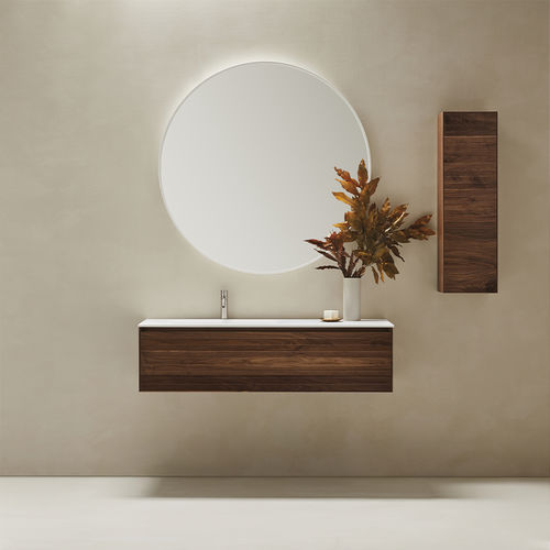 Mobile lavabo sospeso - SLAT 1C140 - Naxani - in rovere / in legno massiccio / in noce