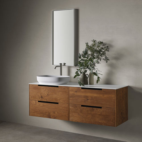 Mobile lavabo sospeso - DUMBO  - Naxani - in legno massiccio / contemporaneo / senza ante