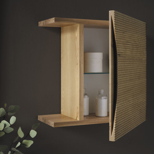 Mobile da bagno contemporaneo - LINJER - Naxani - per uso residenziale / in legno massiccio / da parete