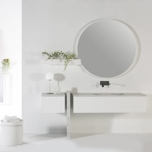 Mobile lavabo sospeso - DOLOM - Naxani - in MDF / in marmo / contemporaneo