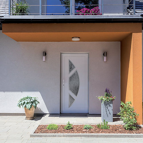Porta in PVC - VOYEL : AIWA - Millet - d'ingresso / in metallo / battente