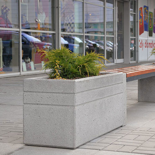 Fioriera in calcestruzzo - BRNO - Komserwis Sp. z o.o. - rettangolare / quadrata / contemporanea