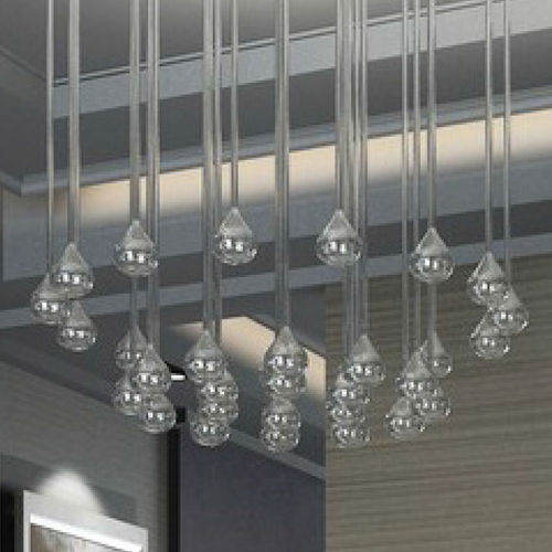 Lampadario contemporaneo - MBM Biliardi - in vetro / 2 livelli