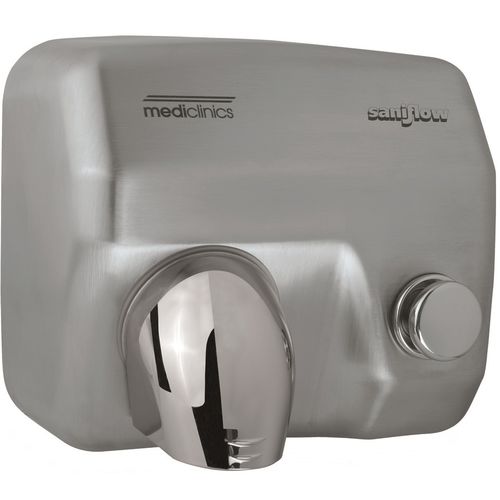 Asciugamani elettrico a pulsante - E05CS - Mediclinics, s.a. - da parete / in acciaio inossidabile
