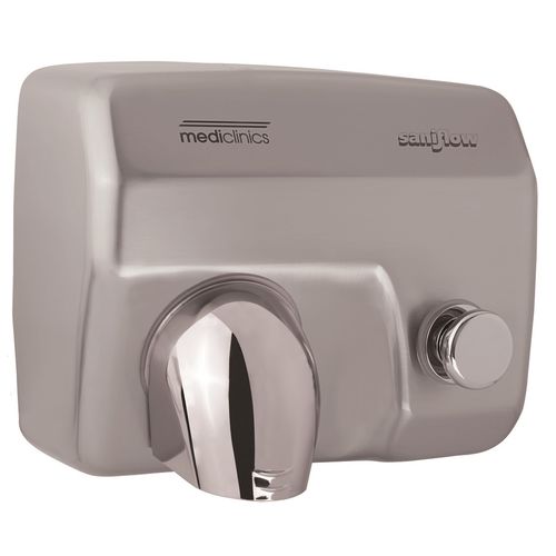 Asciugamani elettrico a pulsante - E88CS - Mediclinics, s.a. - da incasso / in acciaio