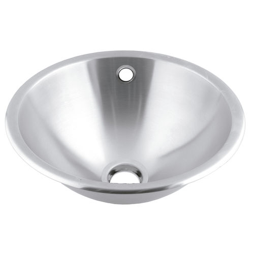 Lavandino integrato - SNR036CS - Mediclinics, s.a. - rotondo / in acciaio inossidabile