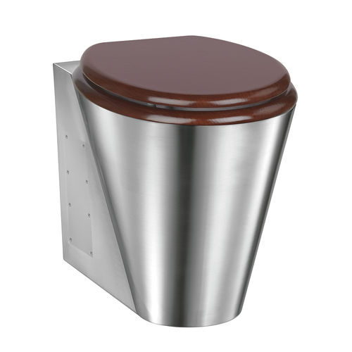 WC da appoggio - SN0125CS - Mediclinics, s.a. - in acciaio inossidabile / contract / ovale
