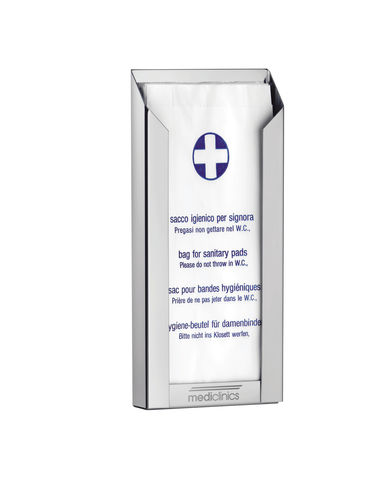 Distributore di sacchetti igienici da parete - DBH100CS - Mediclinics, s.a. - in acciaio inossidabile / per hotel / per servizi sanitari