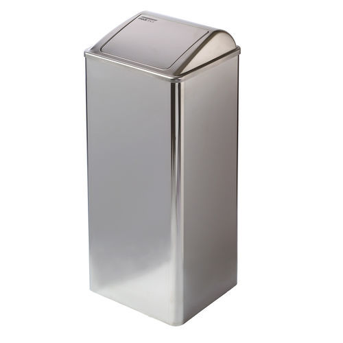 Portarifiuti igienico - PP0080C - Mediclinics, s.a. - da parete / in acciaio inossidabile / con coperchio basculante