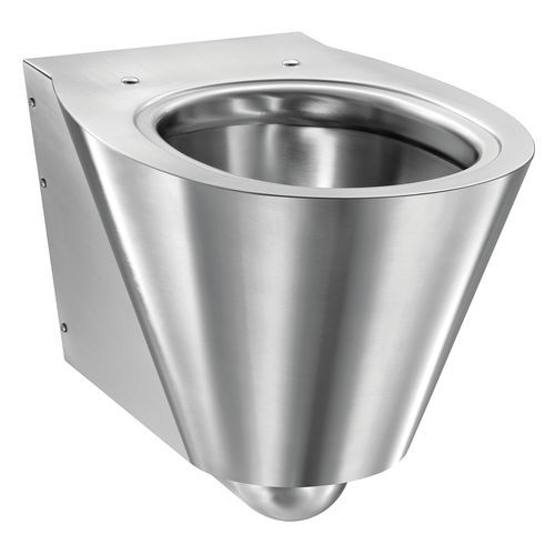 WC sospeso - SNO128CS - Mediclinics, s.a. - in acciaio inossidabile / per bagno pubblico / ovale