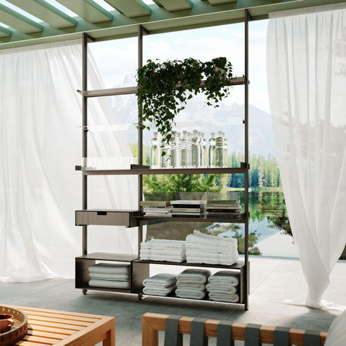 Sistema di scaffali a muro - Mod-Lines - Pratic S.p.A - pavimento-soffitto / contemporaneo / in alluminio