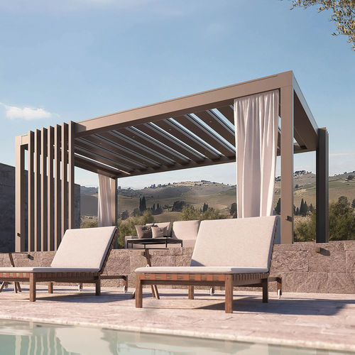Pergola addossata - CARRERA S - Pratic S.p.A - autoportante / in alluminio / a lamelle orientabili