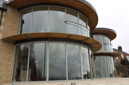 Porta d'ingresso - CURVED GLASS PATIO DOORS - BALCONY - in vetro / scorrevole / vetrata