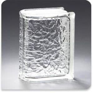 Mattone di vetro curvo - ENDBLOCK® FINISHING UNIT : DECORA® & ICESCAPES® - Pittsburgh Corning - strutturato