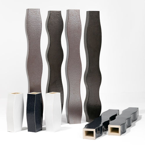 Profilo decorativo in ceramica - Tempio - per parete / a sezione simmetrica / marrone