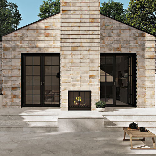 Rivestimento di facciata a scandola - RK-EK1014 - Tempio - in ceramica / verticale / bocciardato