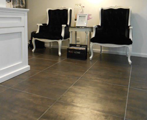 Piastrella in gres porcellanato - ANTIQUE SILVER - EVERSTONE - levigata / da interno / da pavimento