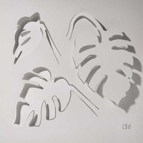 Applique contemporanea - MONSTERA - Logical Space design - da esterno / in alluminio verniciato / scultura